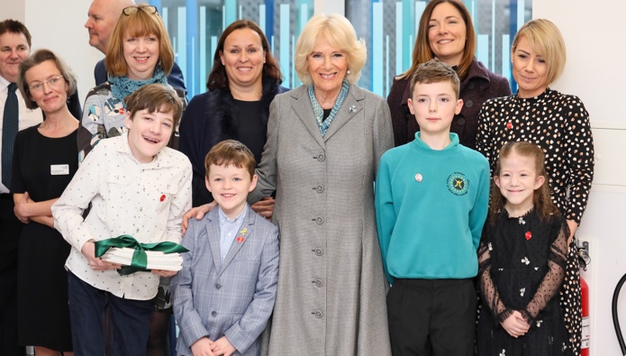 Duchess of Cornwall unveils Roald Dahl instillation at Children's Hospital