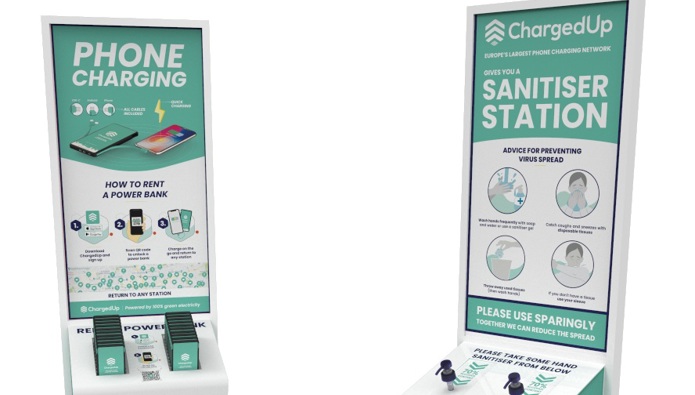 ChargedUp switches phone power to hand sanitiser