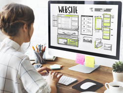 Building a website with a third-party designer